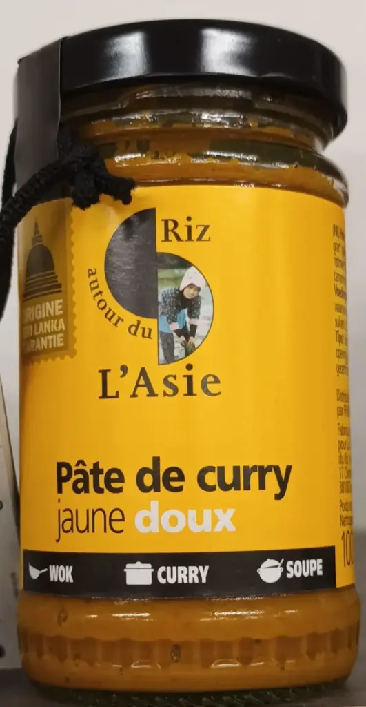 Pâte de curry jaune doux