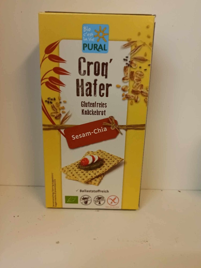 PURAL Croq’avoine sésame-chia pain croustillant sans gluten