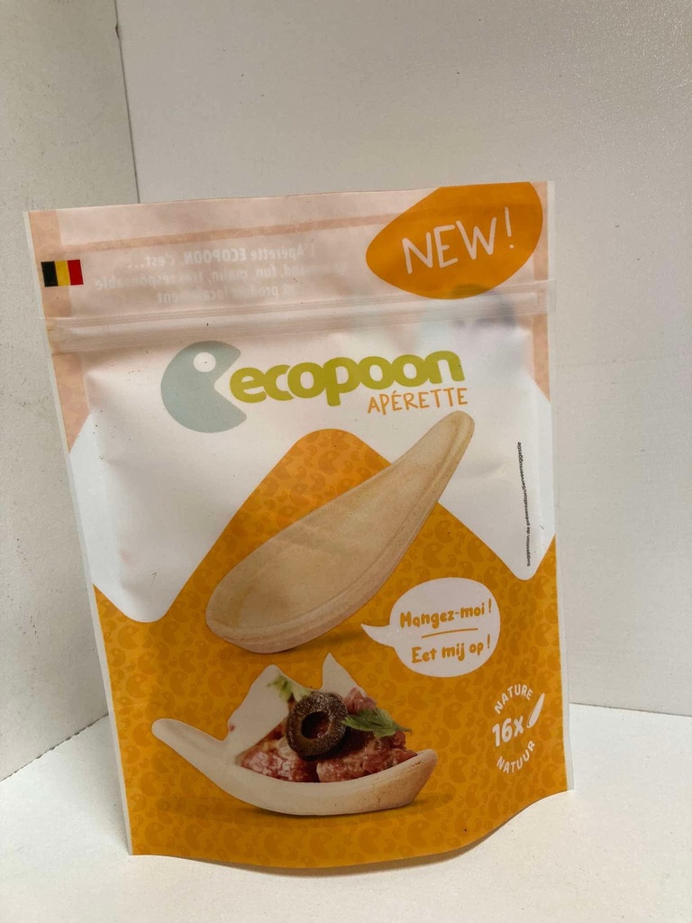 Cuillères apéritives comestible nature 16p