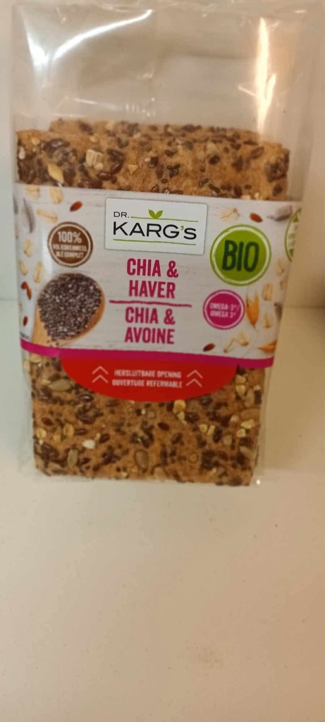 Crackers chia et avoine kargs