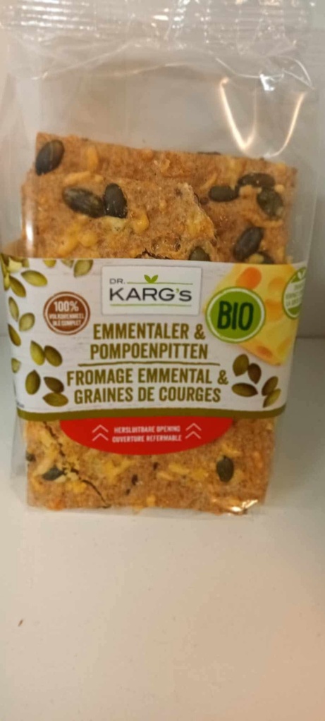 Crackers emmental et graines de courges kargs