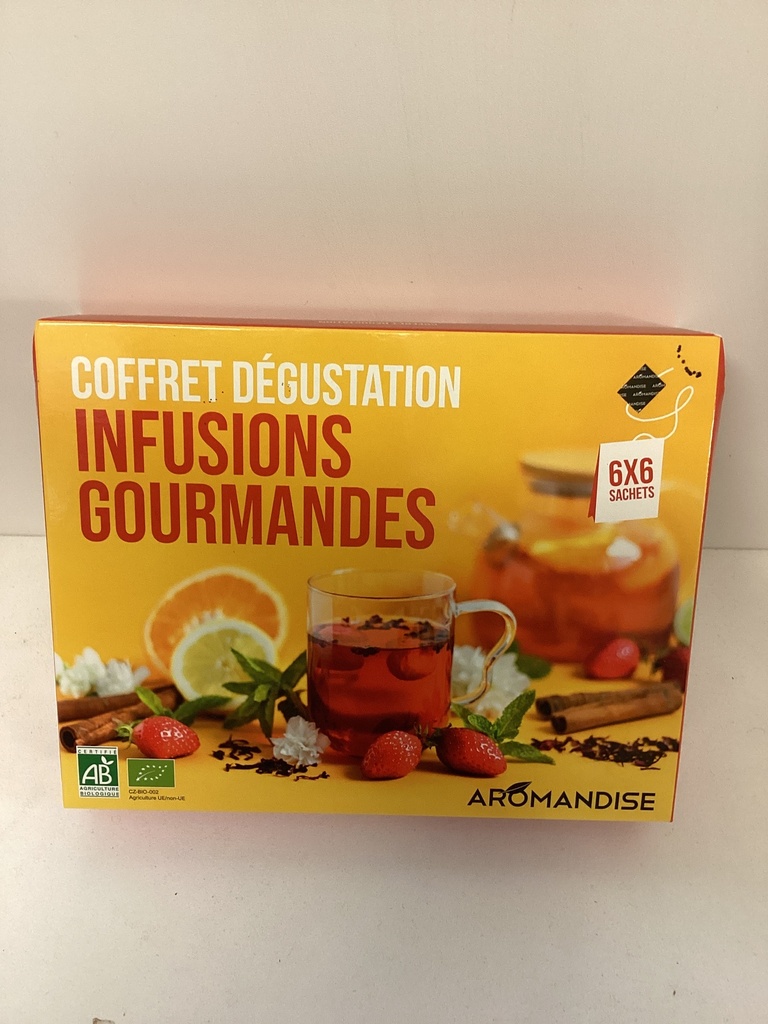 Infusions gourmandes coffret 6x6 sachets
