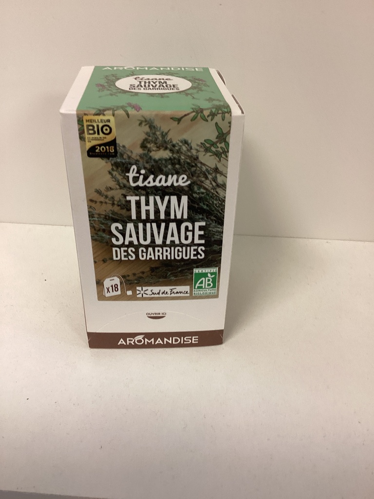 Tisane thym sauvage des garrigues (18 sachets) aromandises