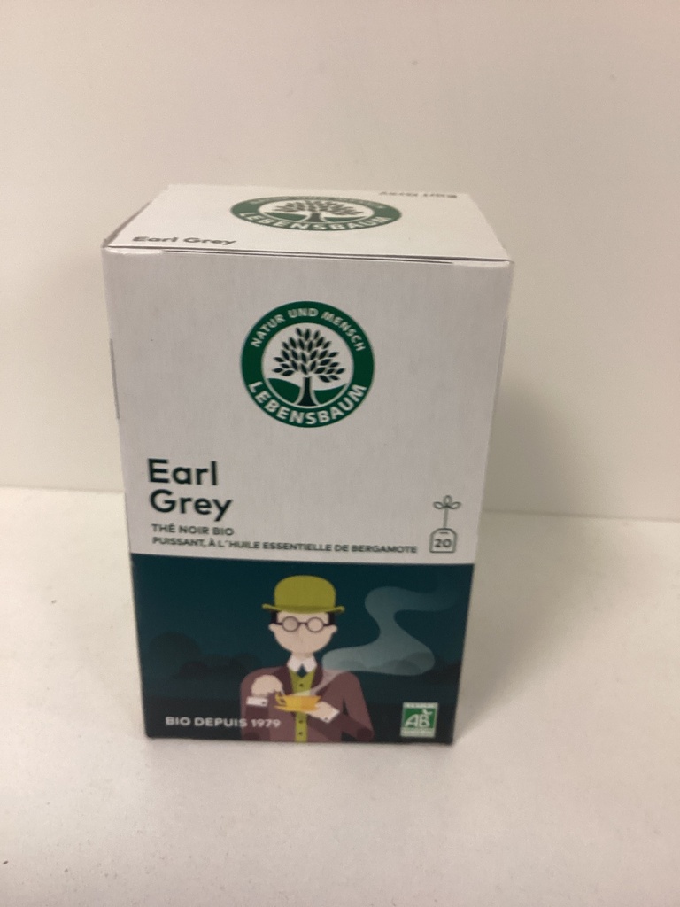 Thé noir bio earl grey (20 sachets)