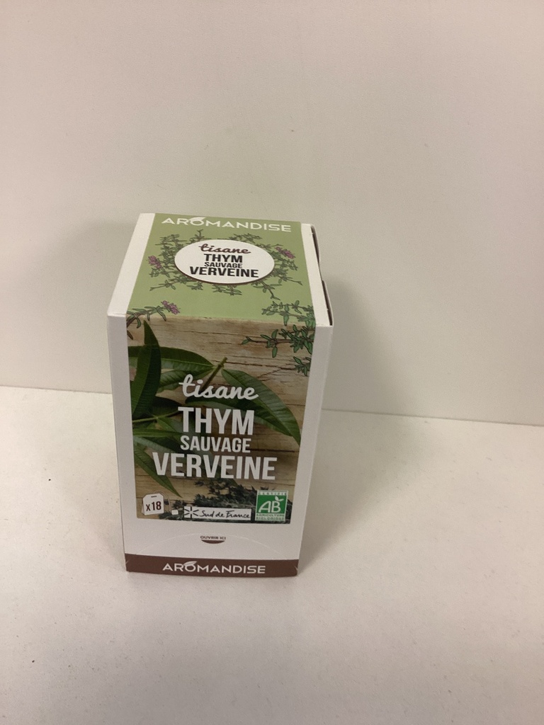 Tisane thym sauvage verveine (18 sachets) aromandise
