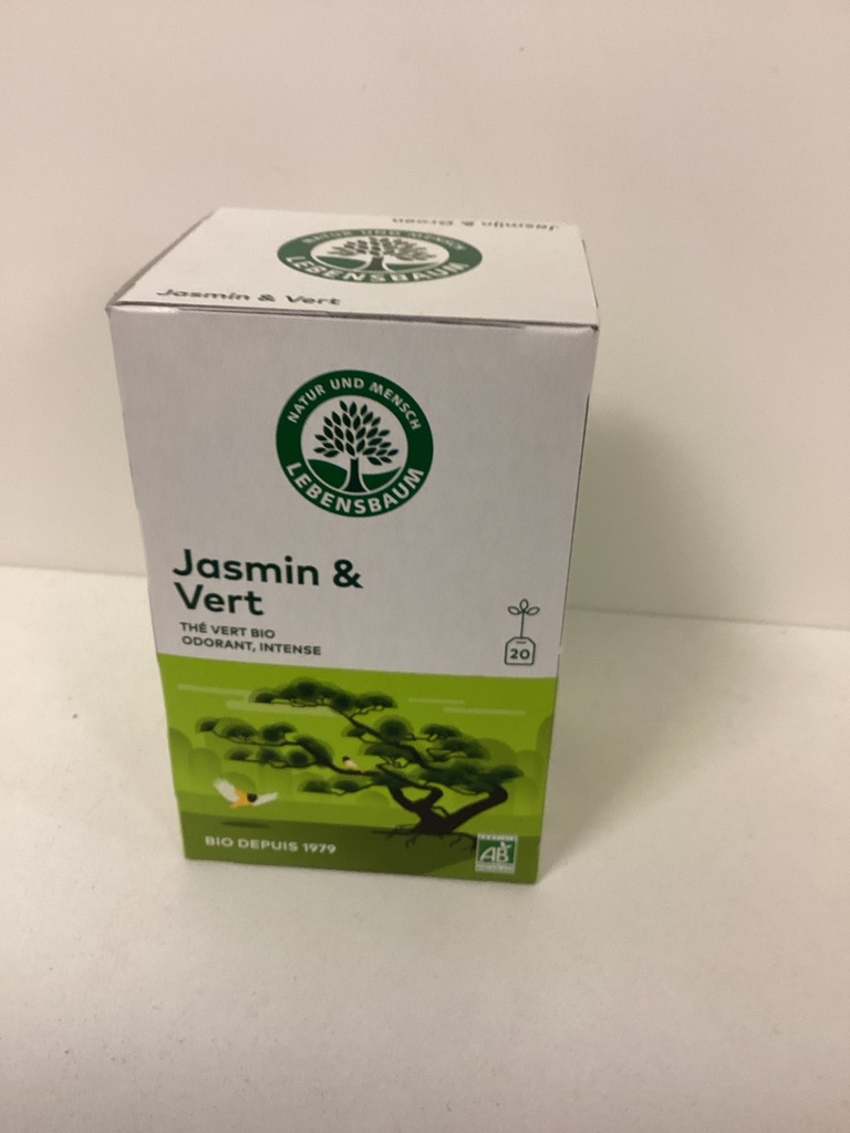 Thé vert jasmin et vert (20 sachets)