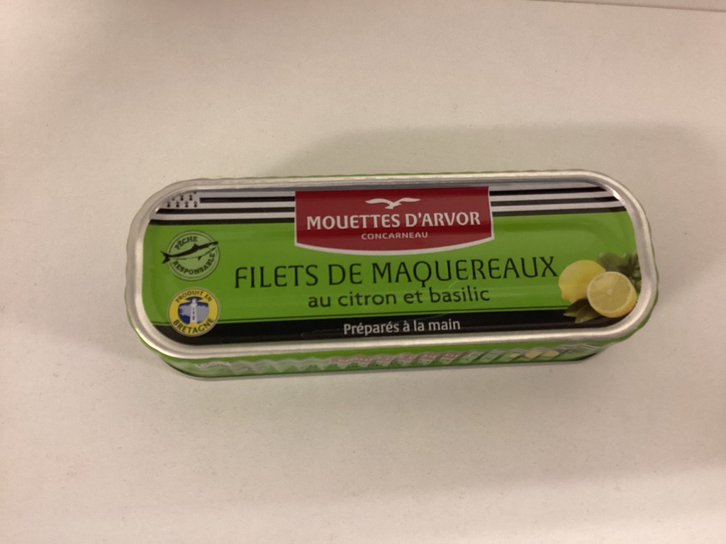Filets de maquereaux au citron et basilic 176g