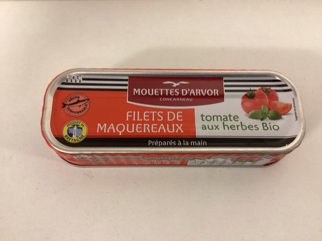 Filets de maquereaux tomates aux herbes bio
