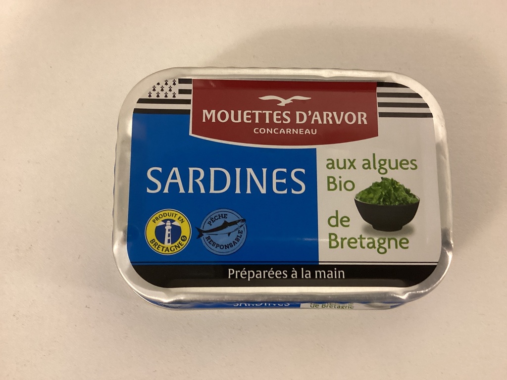 Sardines aux algues bio de Bretagne