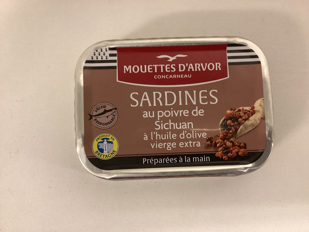 Sardines au poivre de Sichuan à l’huile d’olive vierge extra