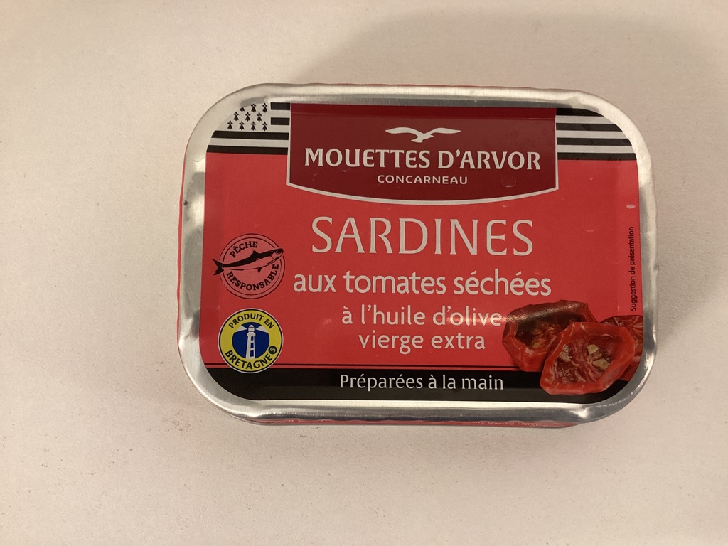 Sardines aux tomates séchées à l’huile d’olive vierge extra GONIDEC