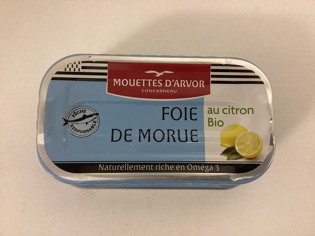 Foie de morue au citron bio