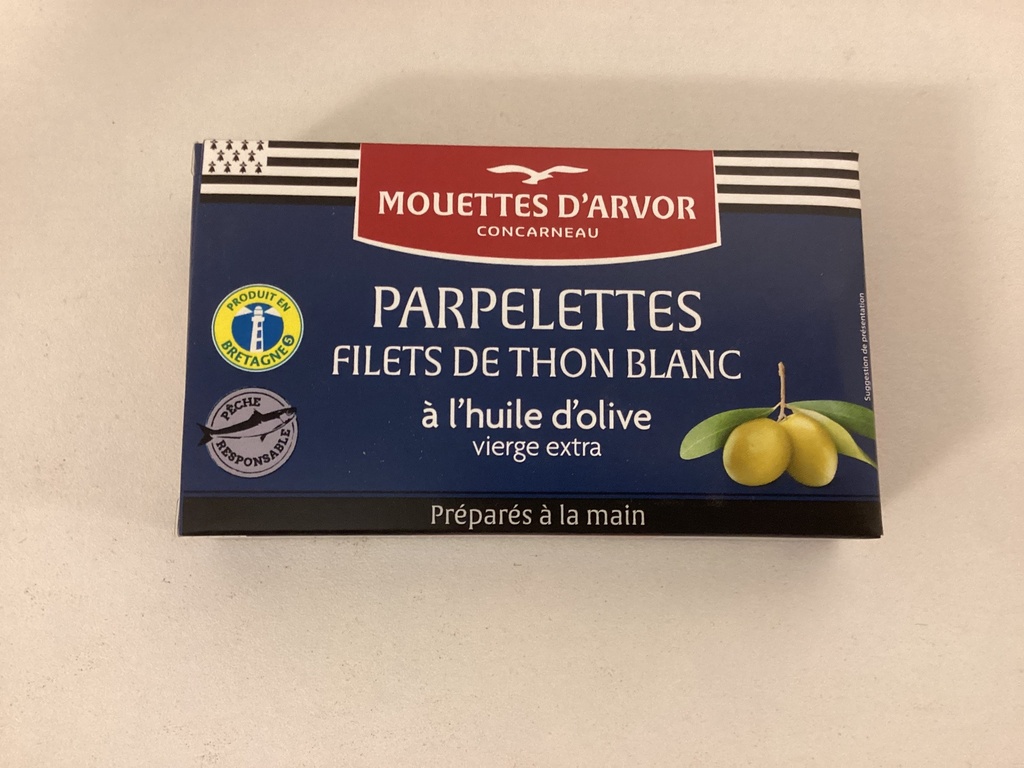 Parpelettes filets de thon blanc à l’huile d’olive vierge extra