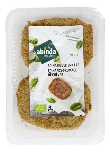 Burger végé épinards - fromage de chèvre (2pc) ABI