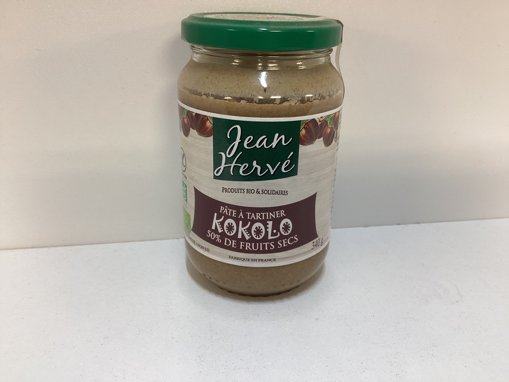 Kokolo pâte à tartiner aux fruits secs jean Hervé 340g