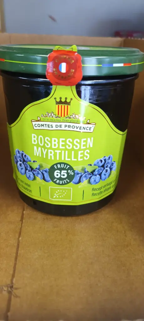Confiture les comtes de Provence myrtilles 