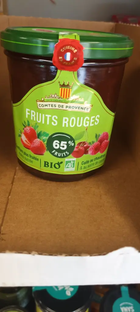 Confiture les comtes de Provence fruits rouges