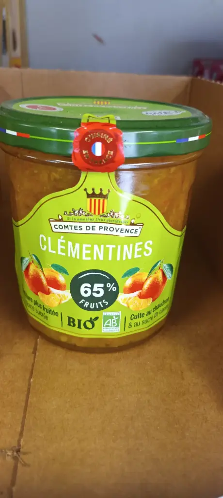 Confiture les comtes de Provence clémentine