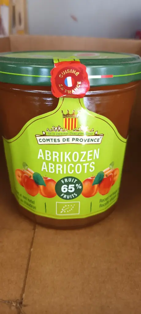 Confiture les comtes de Provence abricots 