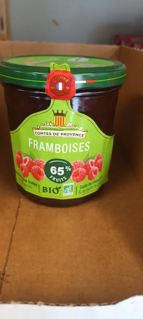 Confiture les comtes de Provence framboises