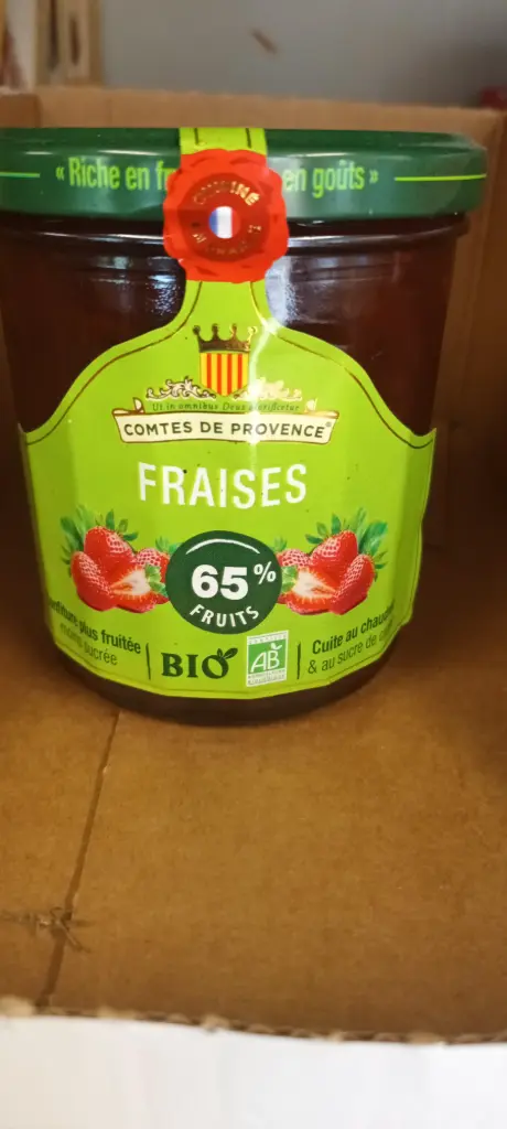 Confiture les comtes de Provence fraises