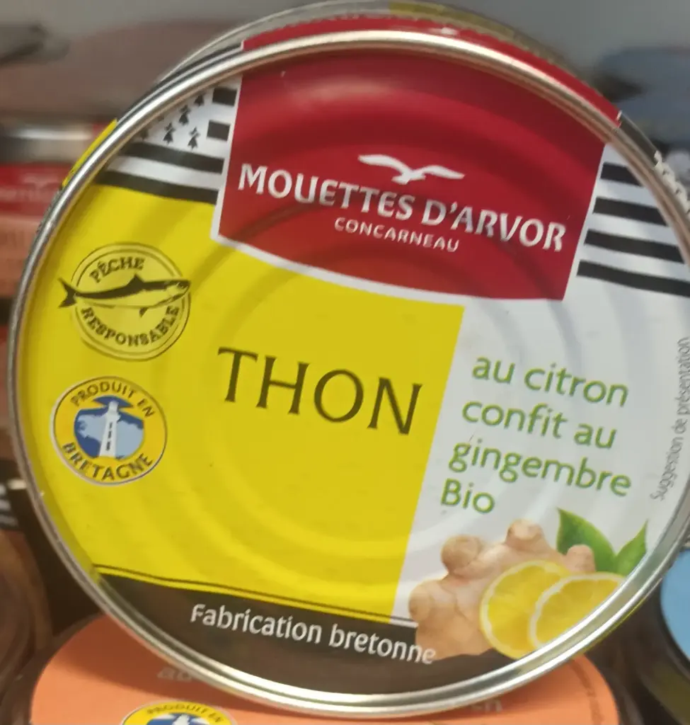 Thon au citron confit et au gingembre bio