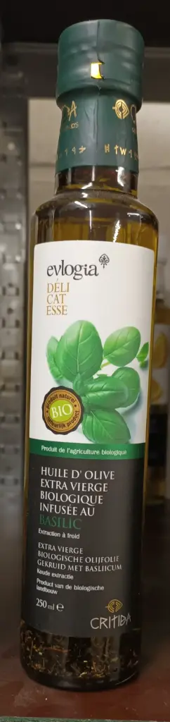 Huile d’olive au basilic 250 ml bionaturels     