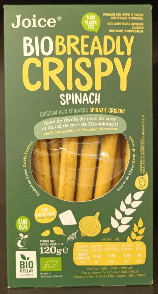 Gressinis épinards 120g