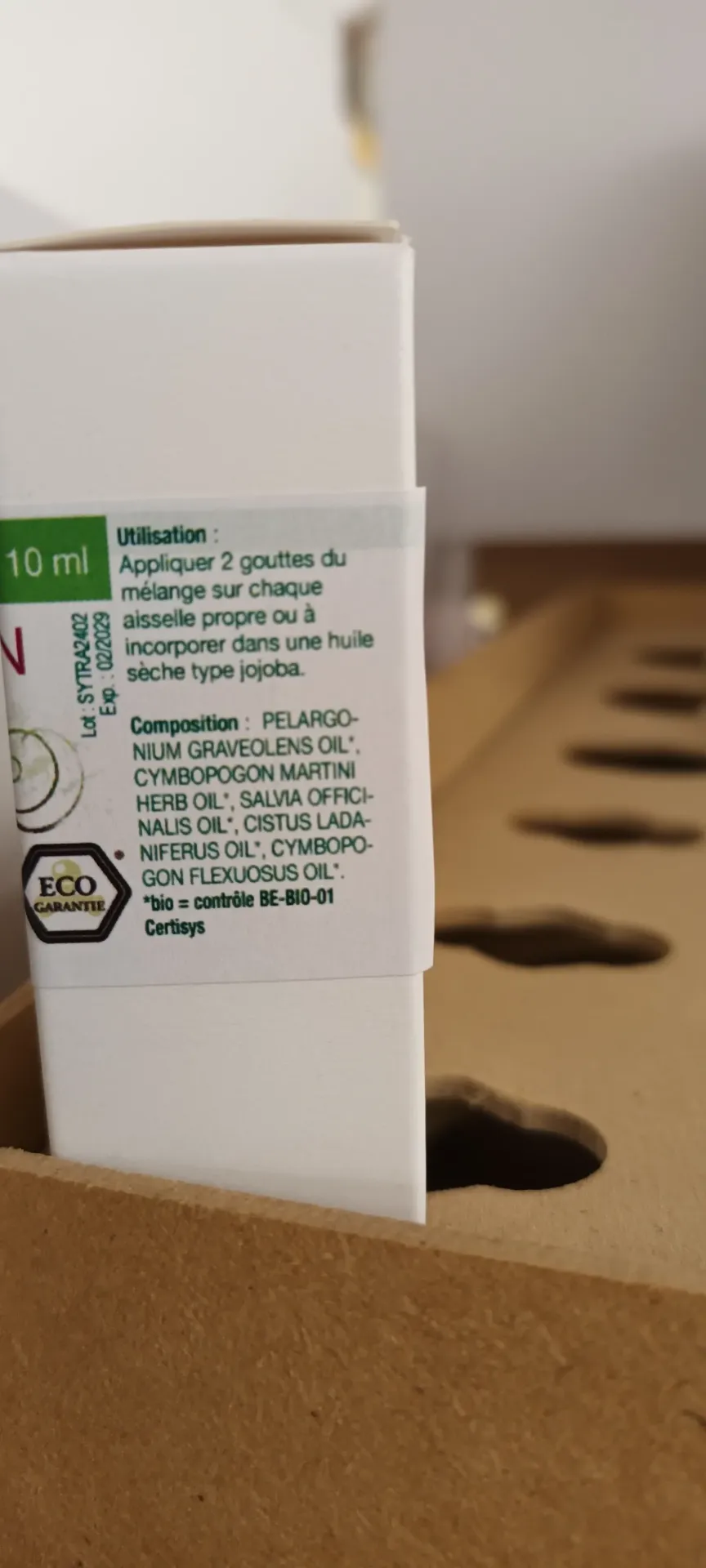 Synergie transpiration 10ml