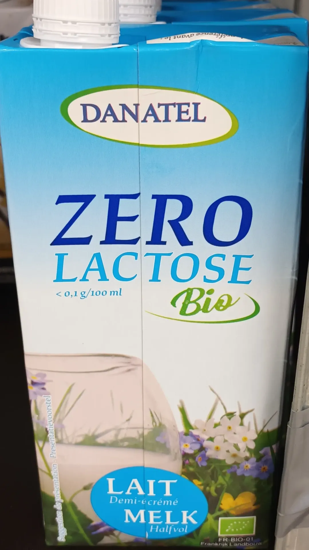 Lait demi-écrémé zéro lactose 1L DANATEL