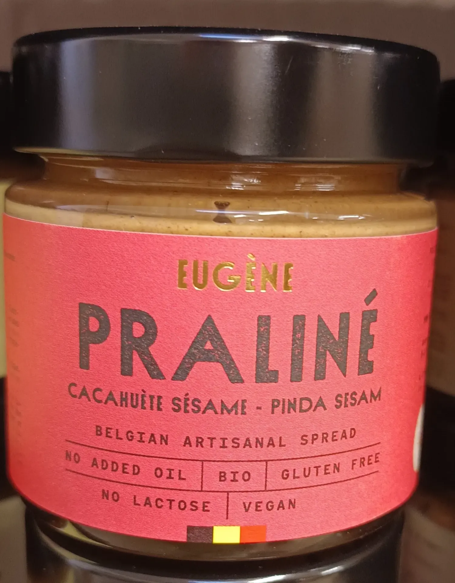 Pâte à tartiner praliné cacahuète sésame 120g "eugene"