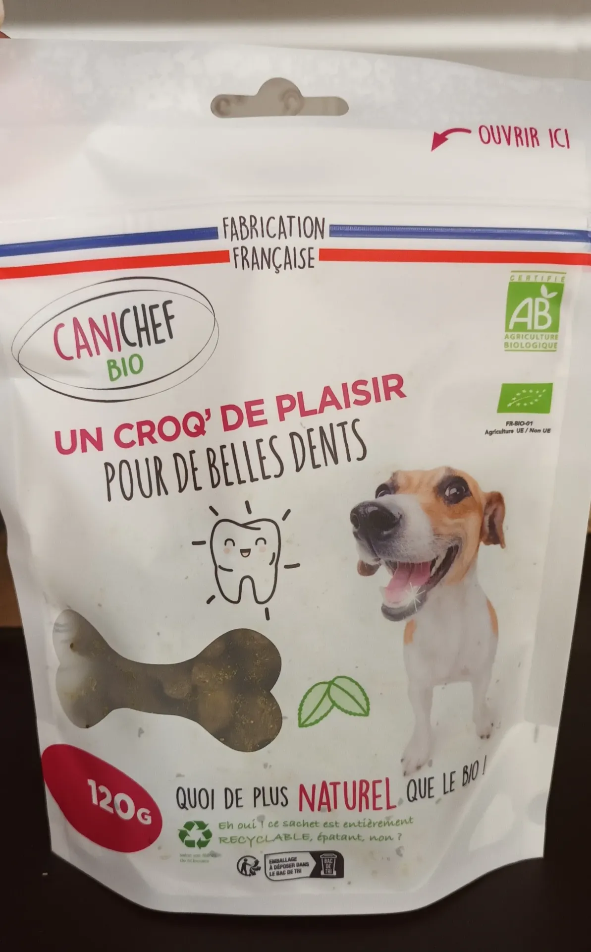 Friandises bio chien hygiène buco dentaire (120g)
