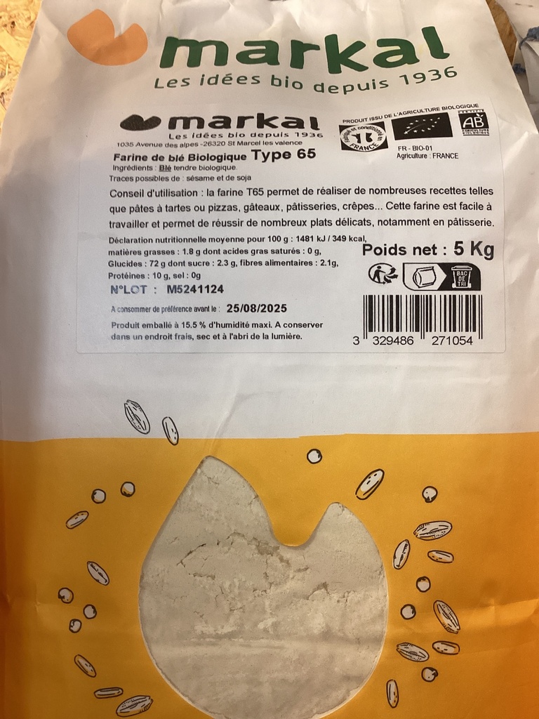 Farine blanche T65 5kg