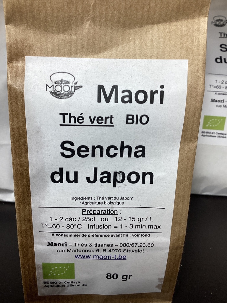 Thé vert bio sencha du japon maori
