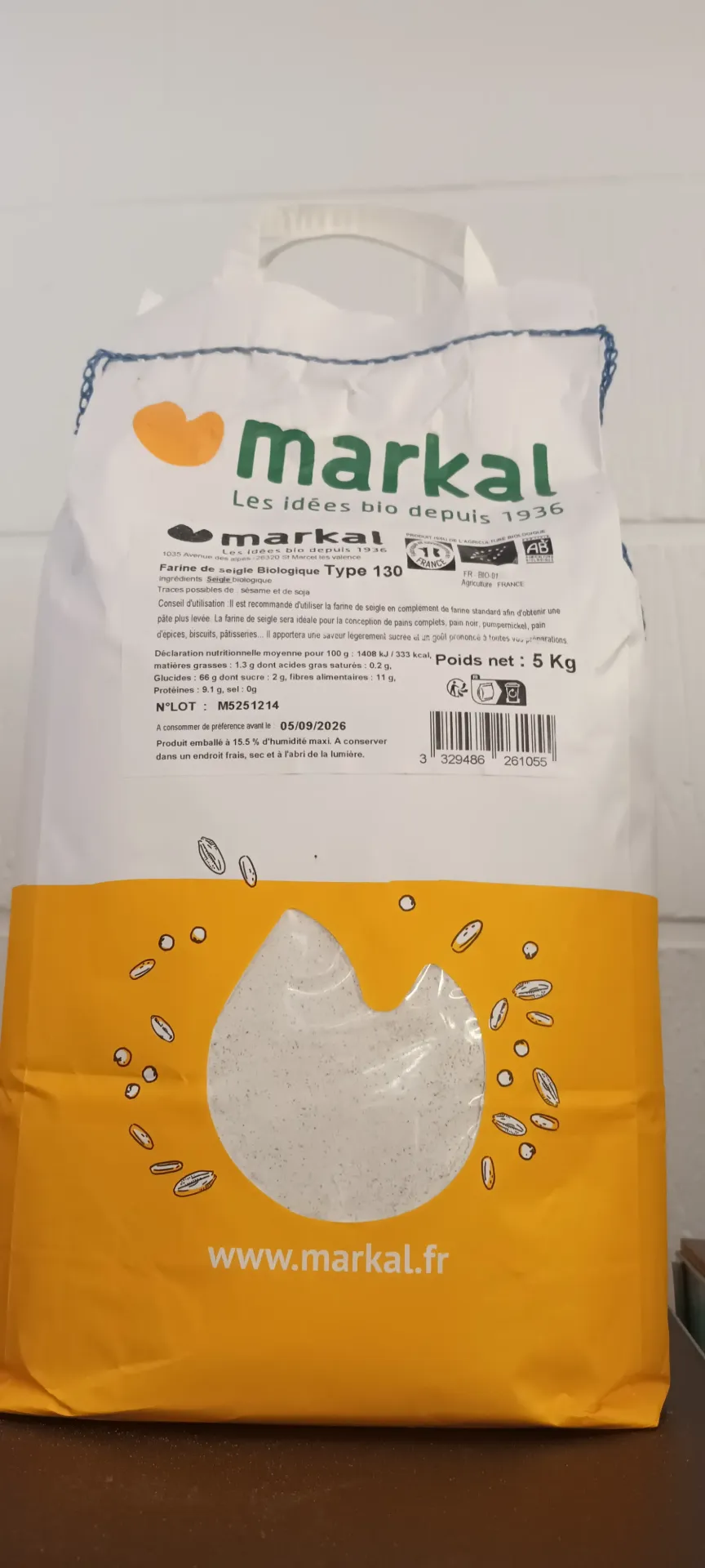 Farine de seigle T130 5kg