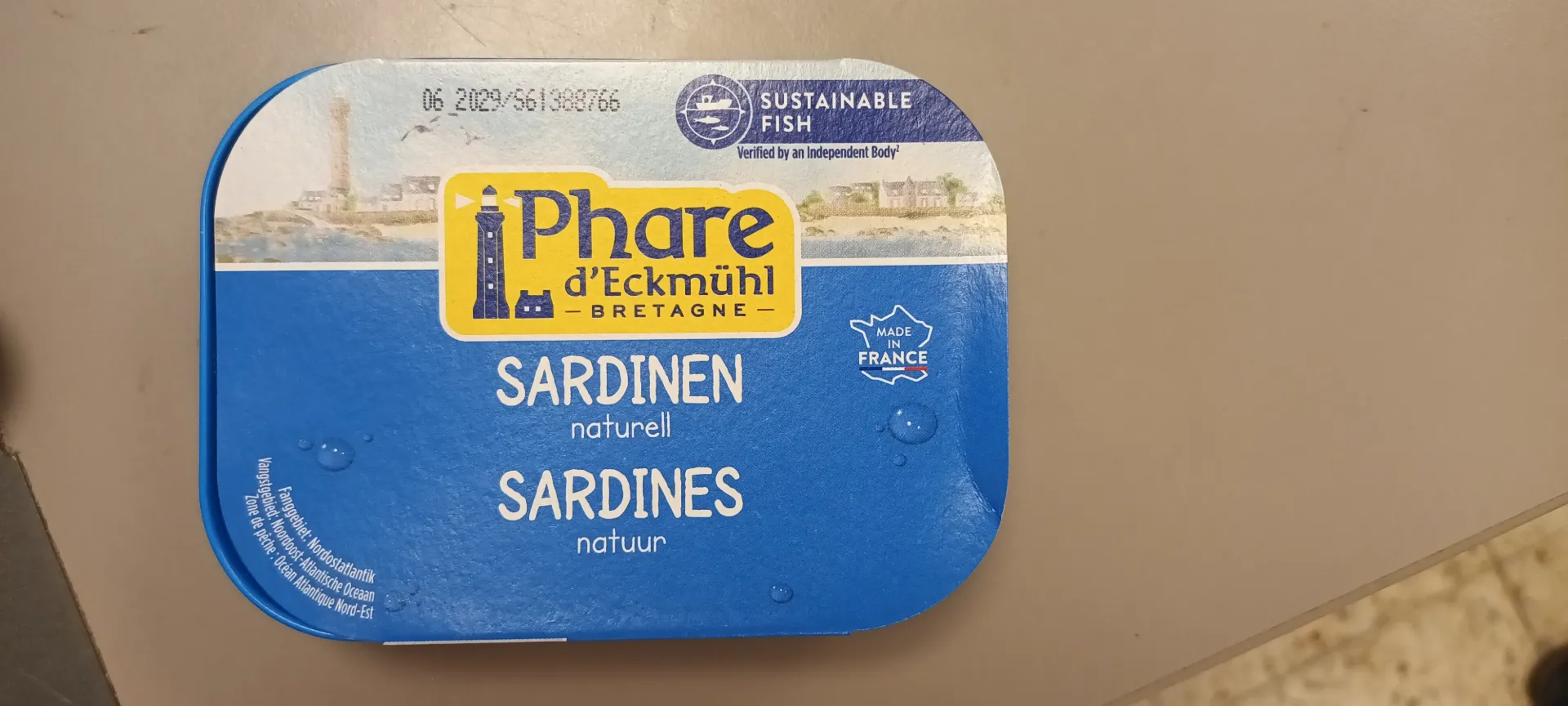 Sardines au naturel PHARE D'ECKMÜL en Bretagne 135 g