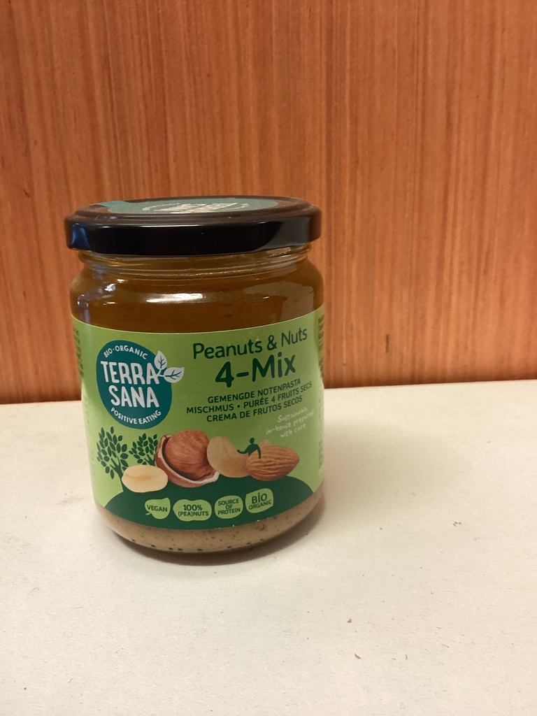 Purée mix 4 fruits 250g crème de noix TERRASANA