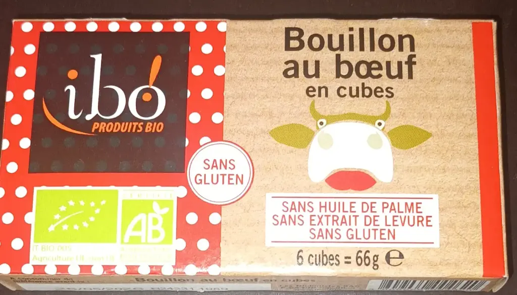 Ibo! Cubes de bouillon de  boeuf (sans gluten) 66g