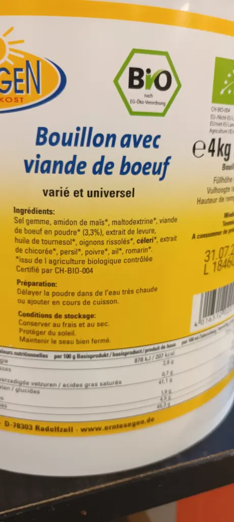 Bouillon de boeuf en poudre (vrac)