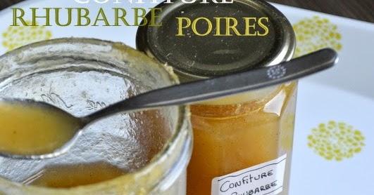Confiture poire rhubarbe maison