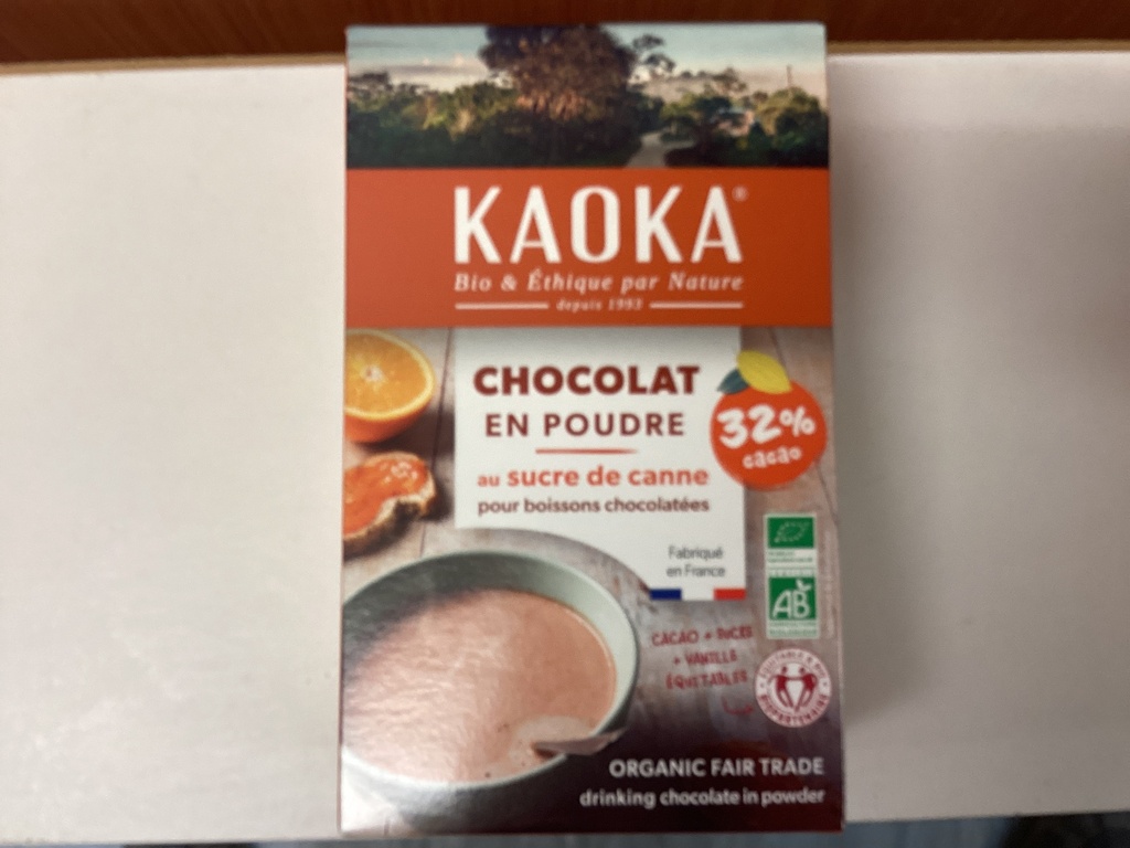 KAOKA chocolat en poudre bio (32% de cacao) au sucre de canne bio 400g (cacao)