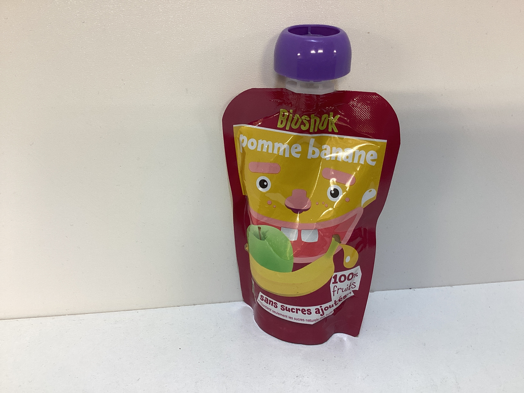 Compotine pomme - banane 100g BIOSHOK Dessert gourde