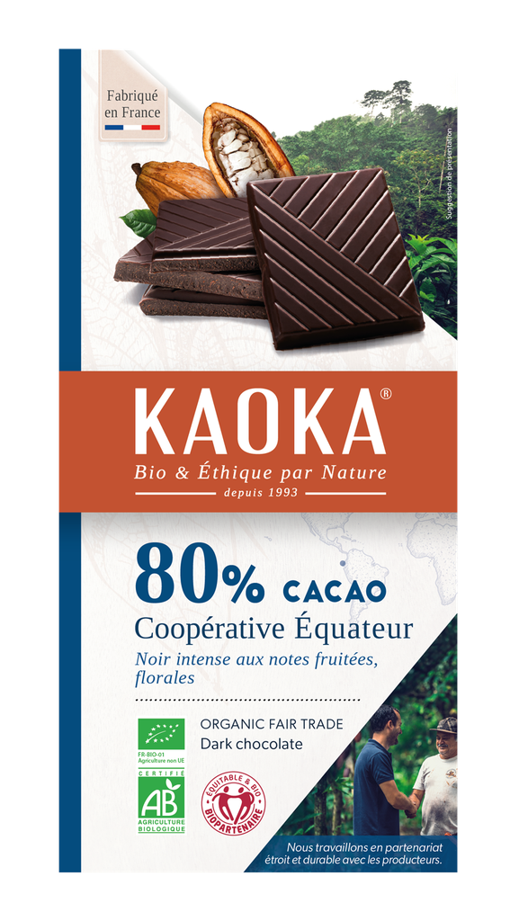 chocolat Noir intense-équateur 80% kaoka
