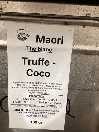 Thé blanc truffe coco