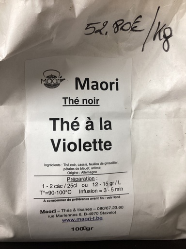 Thé noir violette