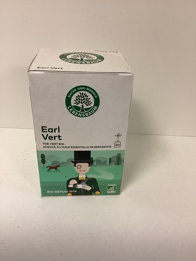 Thé vert earl aromatisé a l’HE de bergamote (20 sachets)