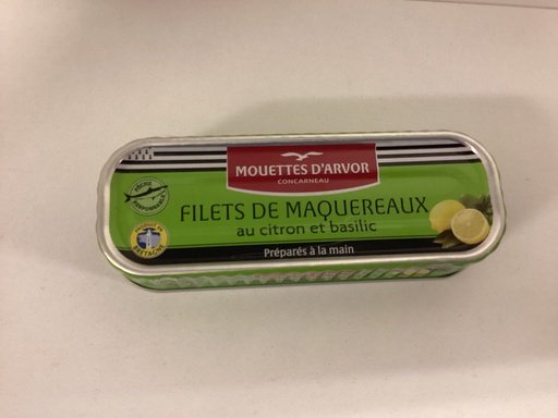 Filets de maquereaux au citron et basilic 176g