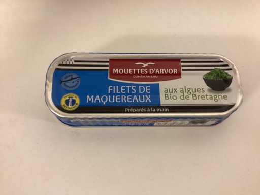 Filets de maquereaux aux algues bio de Bretagne bio 176g