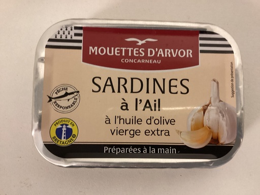 Sardines à l’ail à l’huile d’olive vierge extra