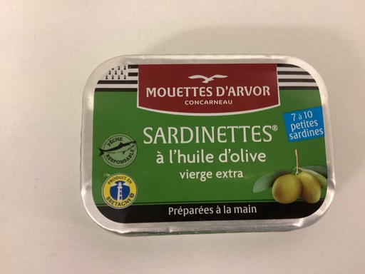 Sardinettes à l’huile d’olive extra vierge